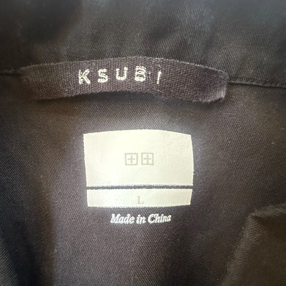 Ksubi Black “Dollar Star” Short Sleeve Button Up Shirt Size Large